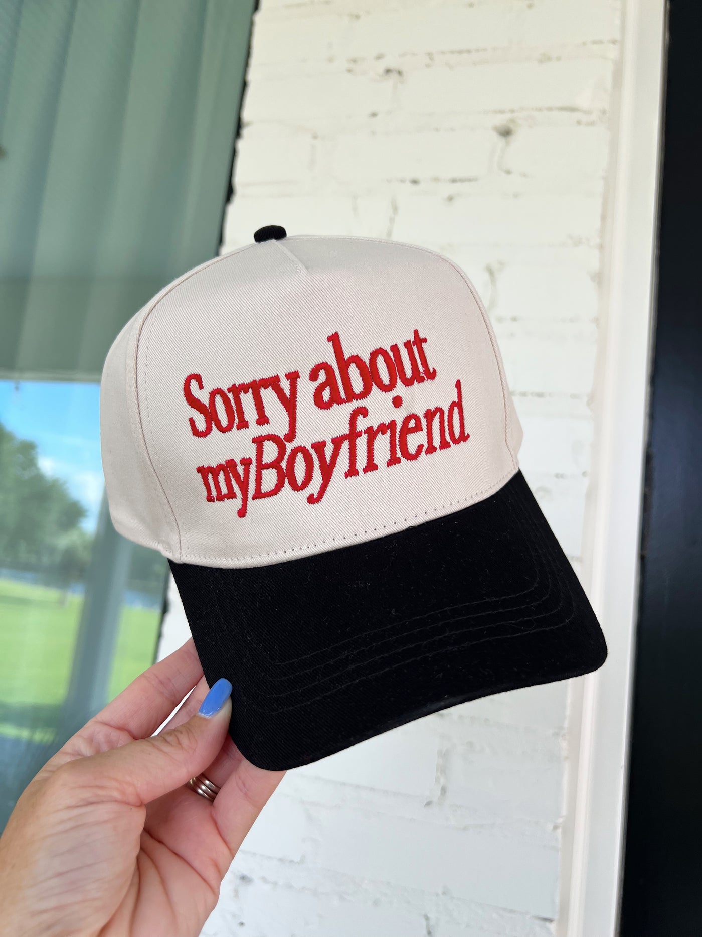 Sorry About My Boyfriend Trucker Hat