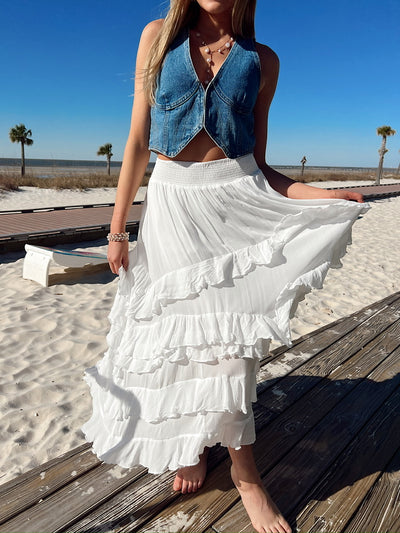 Grace In Every Step Tiered Maxi Skirt