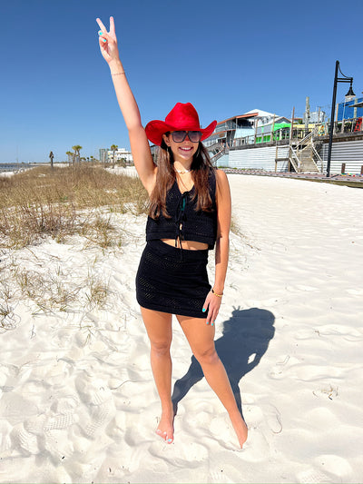 Flirty Beginnings Crochet Two-Piece Set