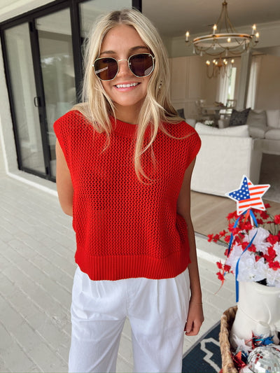 Feelin' Confident Sheer Knit Top