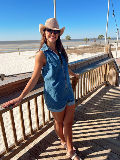 So You Say Denim Romper