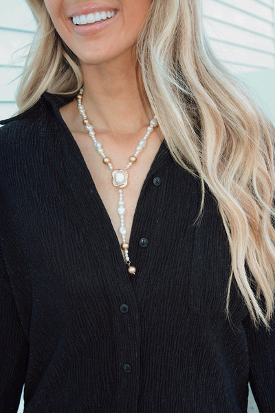A Heart of Gold Y-Shape Necklace