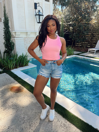 No Fuss Ribbed Tank Top