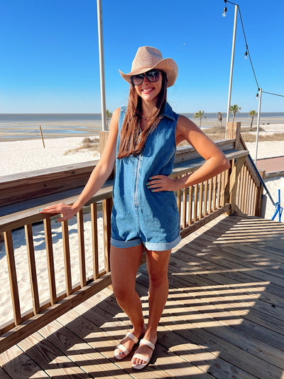 So You Say Denim Romper