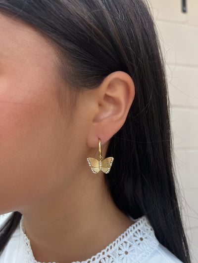 Chasing The Dream Butterfly Hoop Earrings