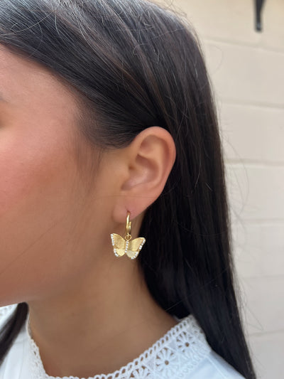 Chasing The Dream Butterfly Hoop Earrings