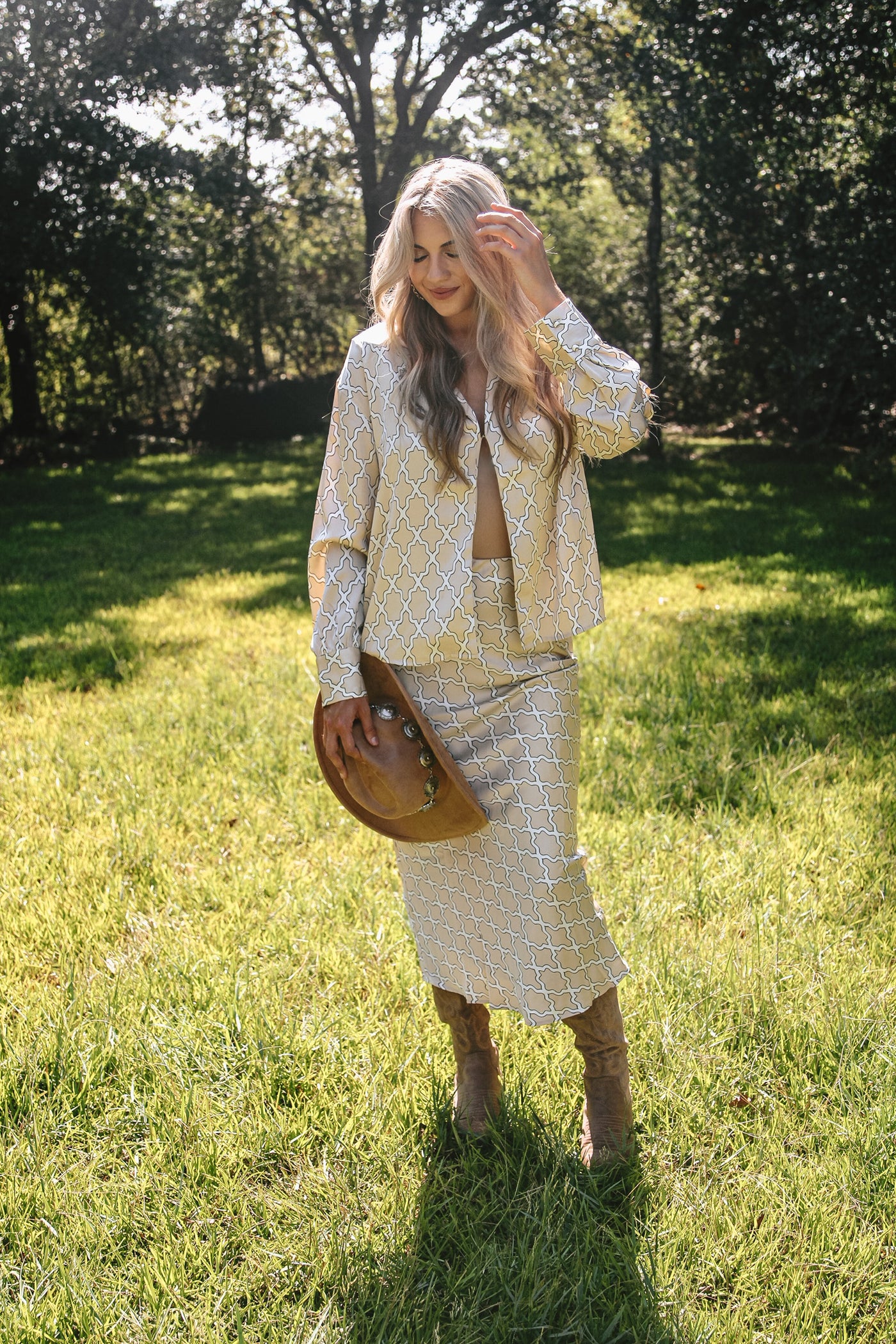 Making Life Easy Satin Skirt
