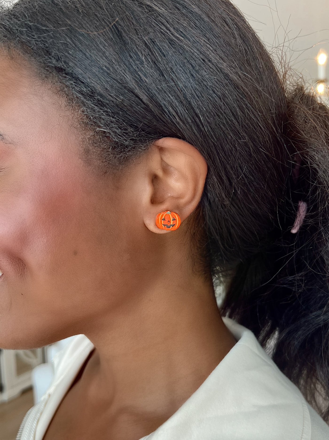 Halloween Pumpkin Studs
