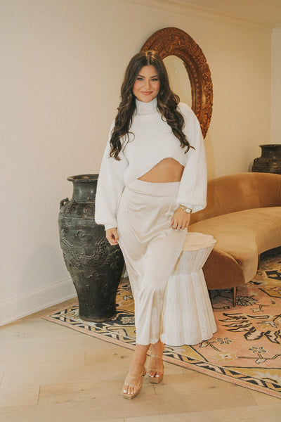 Sweeter Than Time Satin Skirt
