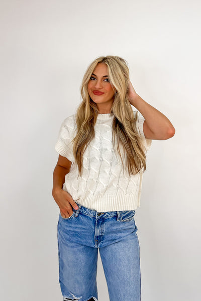 RESTOCK: Happiest On The Coast Sleeveless Sweater