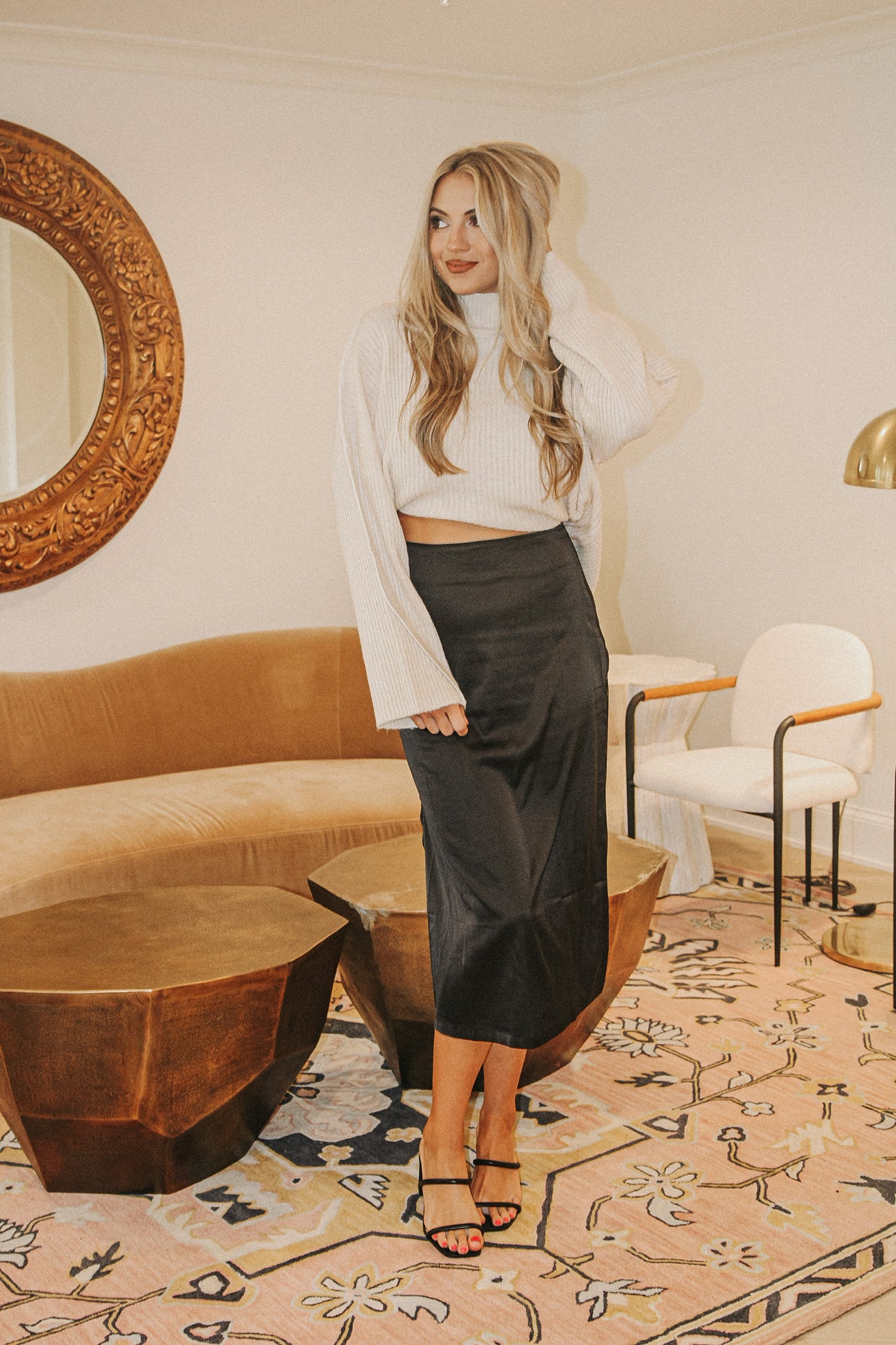Sweeter Than Time Satin Skirt