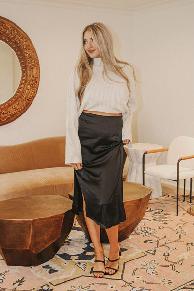 Sweeter Than Time Satin Skirt