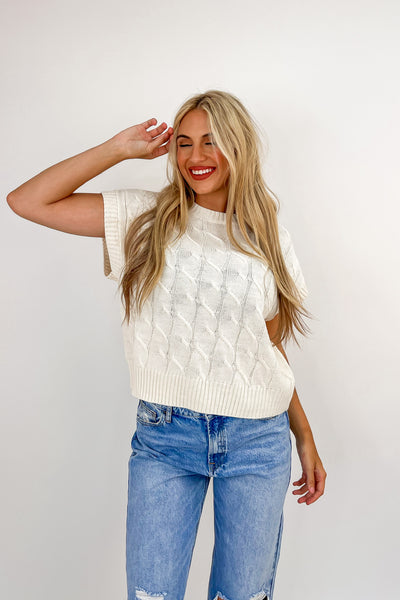 RESTOCK: Happiest On The Coast Sleeveless Sweater