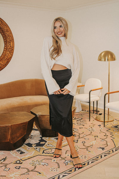 Sweeter Than Time Satin Skirt