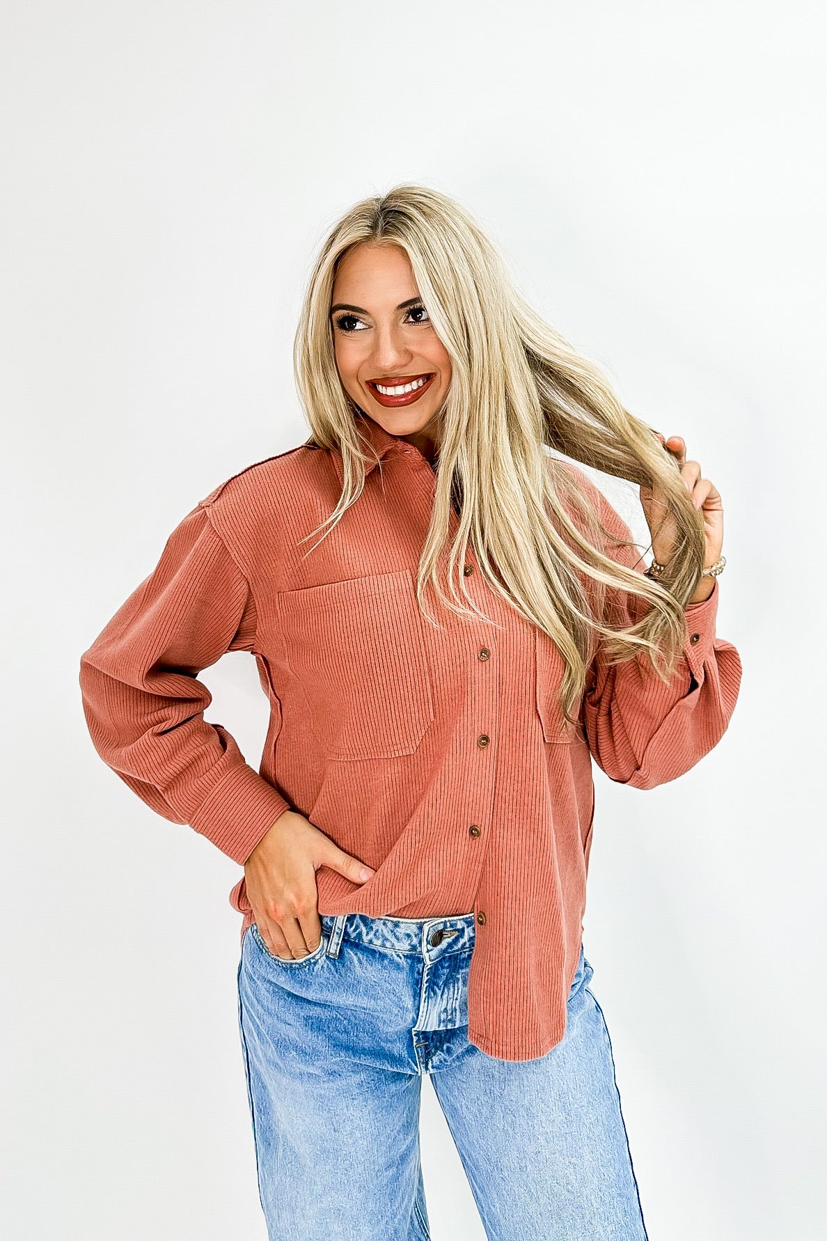Cold Weather Crowd Corduroy Top