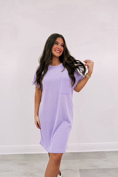 Dreamed Of You Ribbed T-Shirt Dress