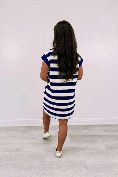 Looking Back Now Striped Dress
