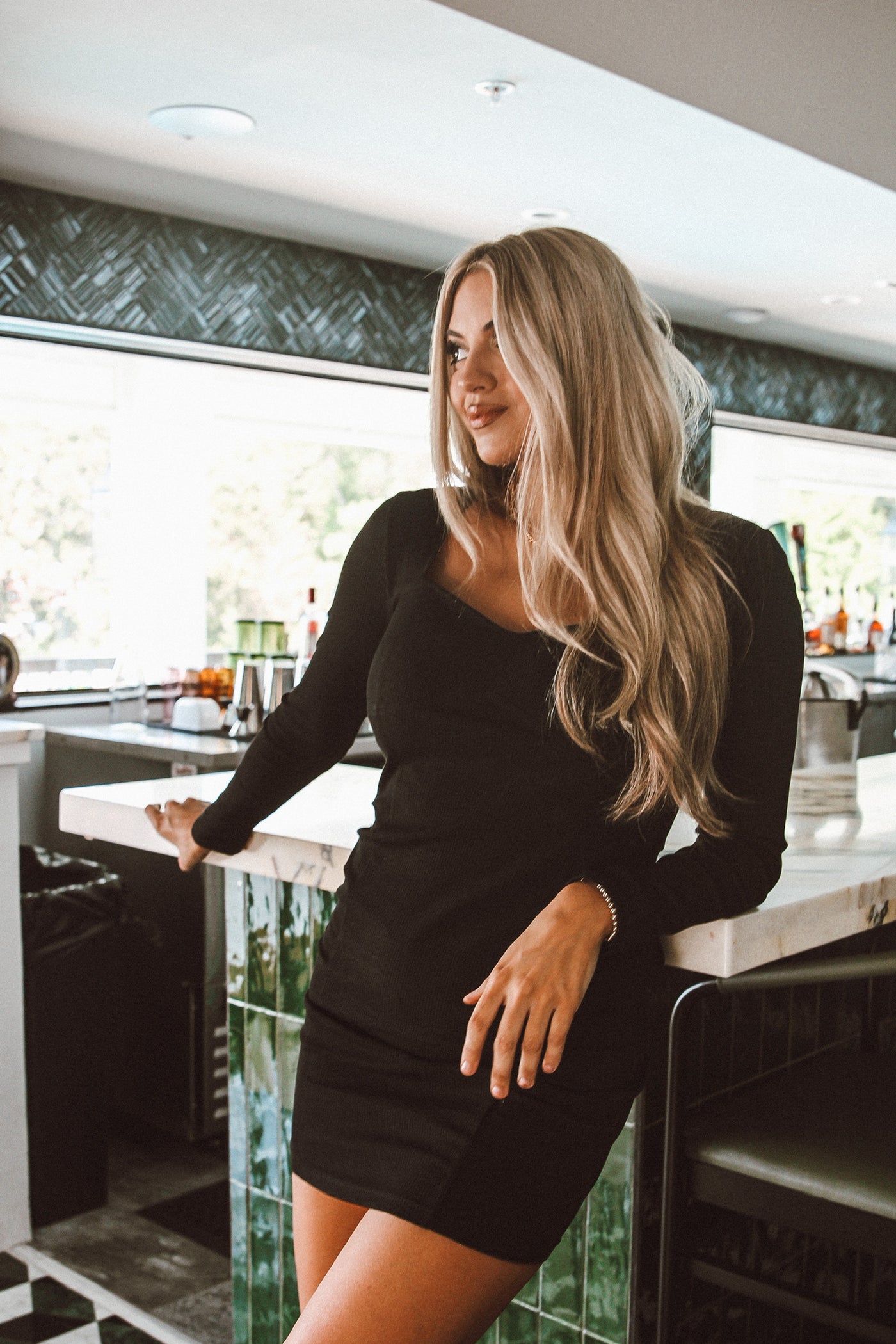 Props To You Ribbed Bodycon Dress