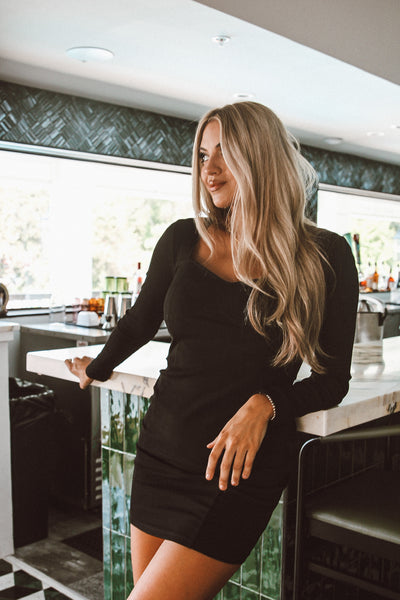 Props To You Ribbed Bodycon Dress