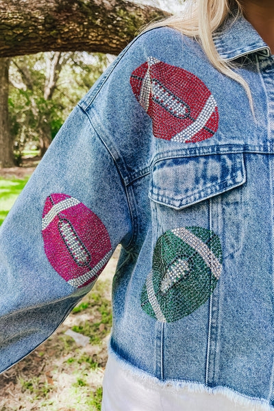 Under The Lights Rhinestone Denim Jacket