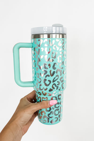 40 oz Leopard Print Tumbler