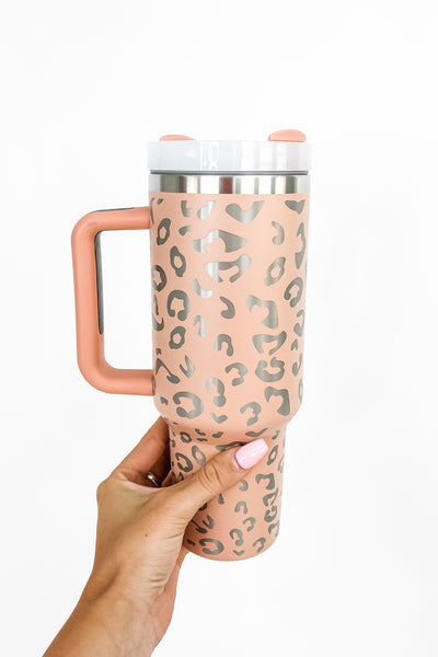 40 oz Leopard Print Tumbler