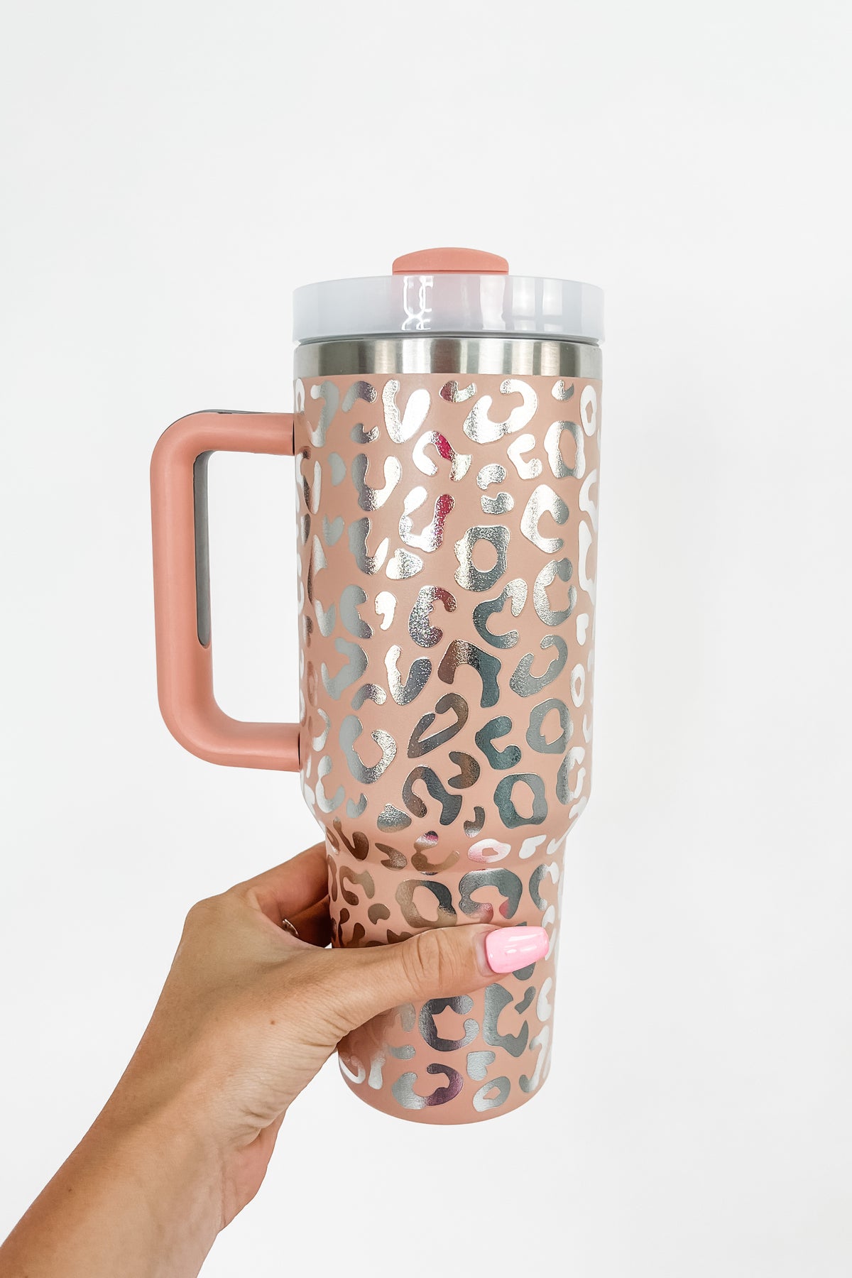 Yukon Rose Gold Leopard Fit Forty 40oz Tumbler