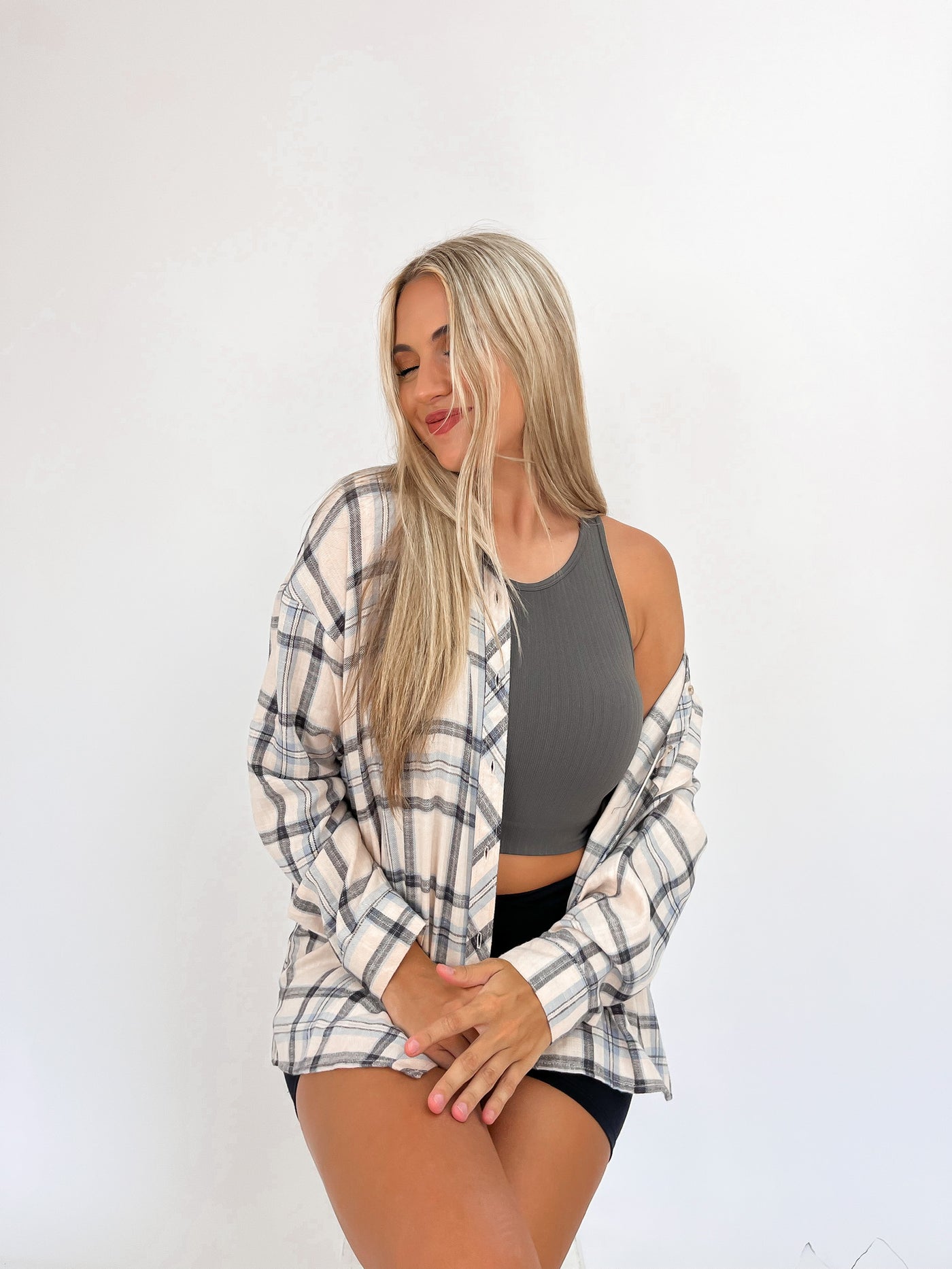 Searching For Comfort Boyfriend Flannel Shirt