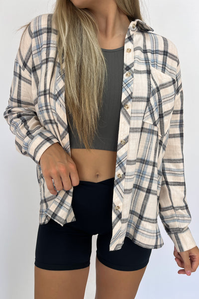 Searching For Comfort Boyfriend Flannel Shirt