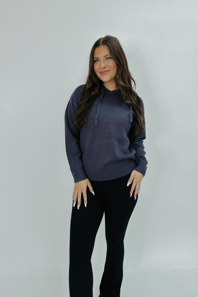 Cozy Accord Knit Hooded Sweater