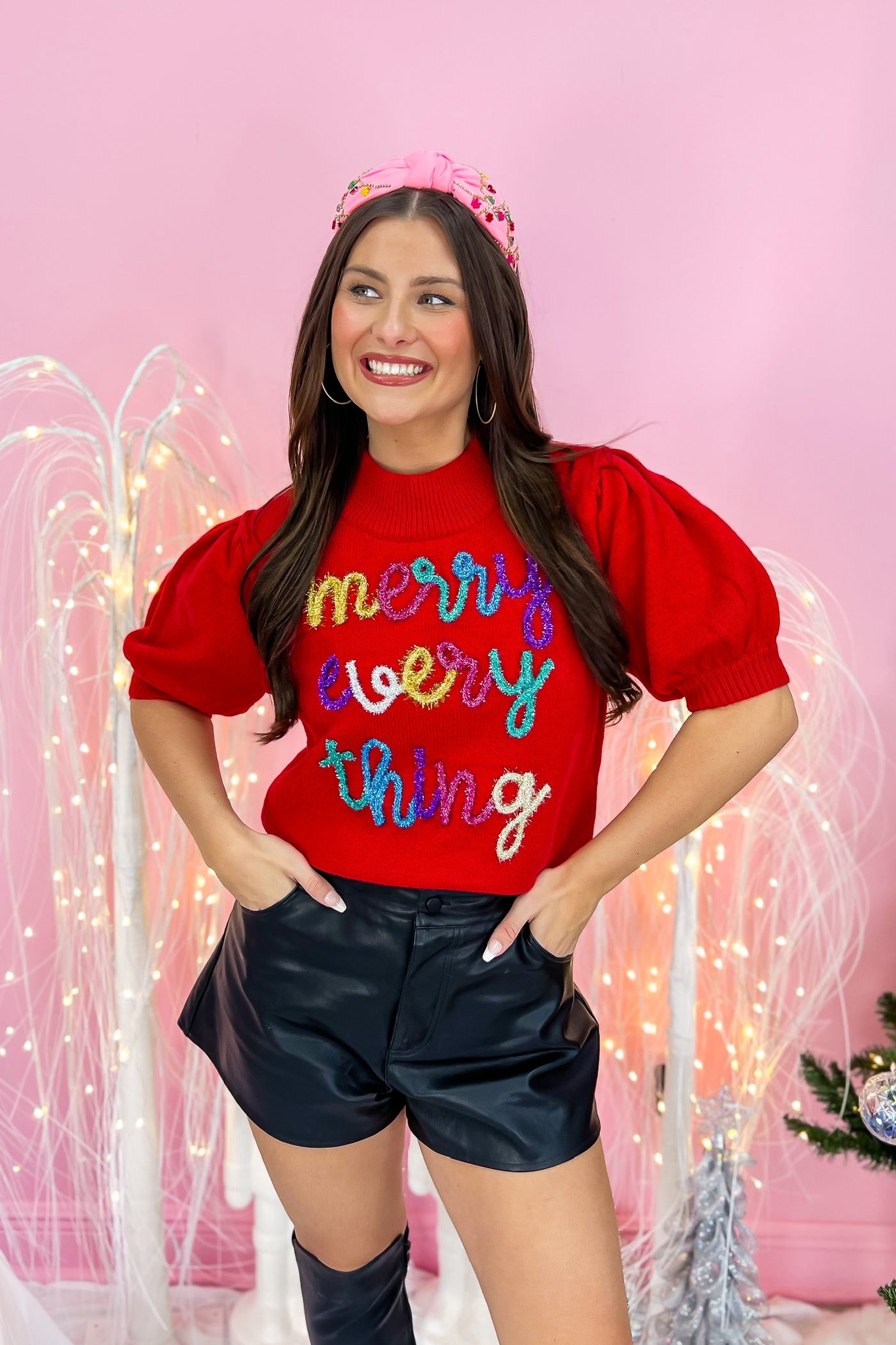 "Merry Everything" Tinsel Sweater