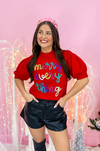 "Merry Everything" Tinsel Sweater