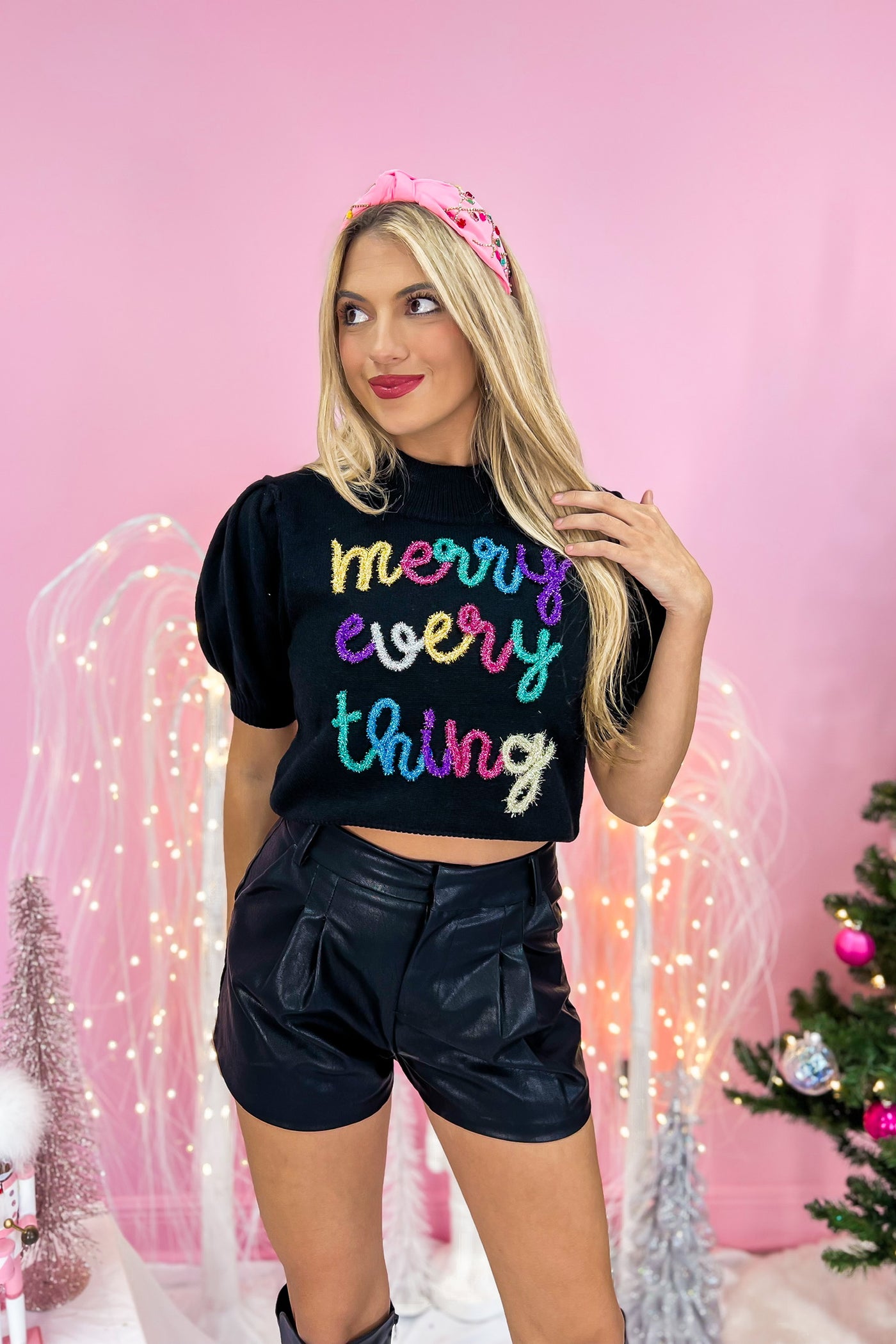 Merry Everything Tinsel Sweater