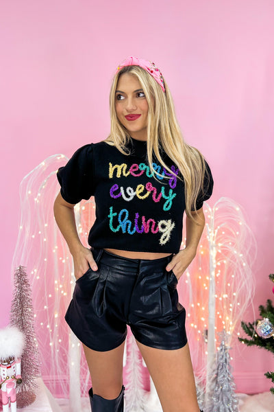 Merry Everything Tinsel Sweater