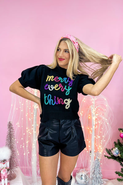 Merry Everything Tinsel Sweater