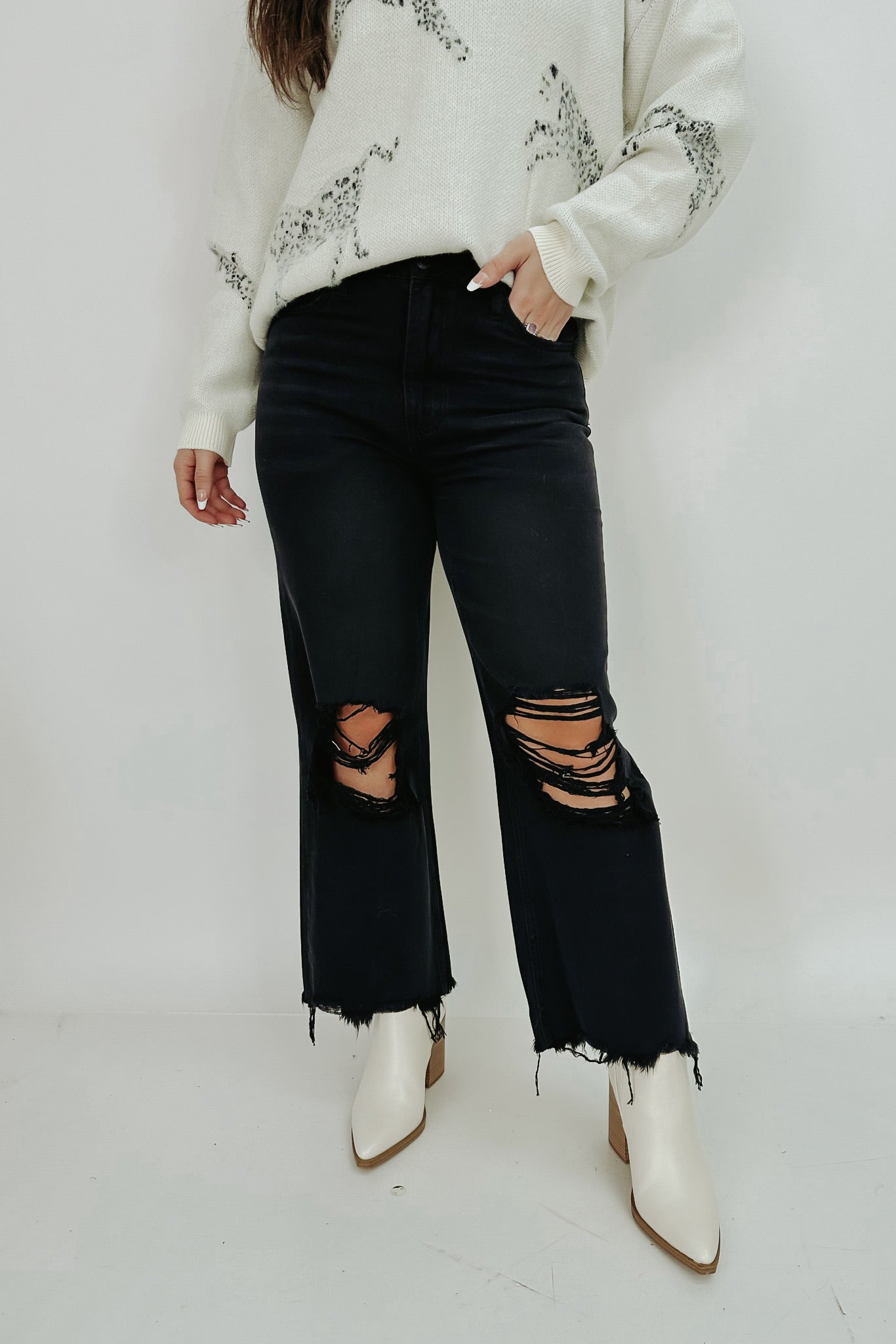 Live For The Moment Crop Jeans
