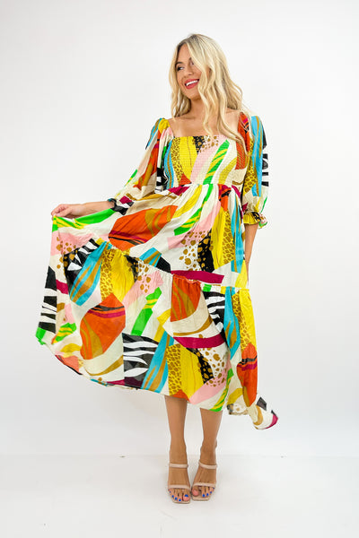 Hit The Tropics Printed Maxi Dress