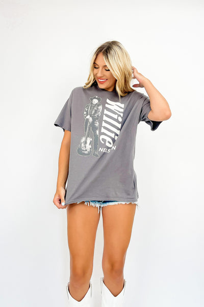 LivyLu Willie Nelson Stand Distressed Tee