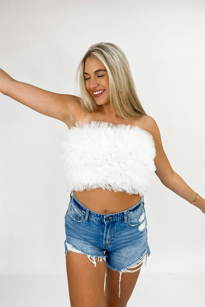 Bad Decisions Tulle Crop Top