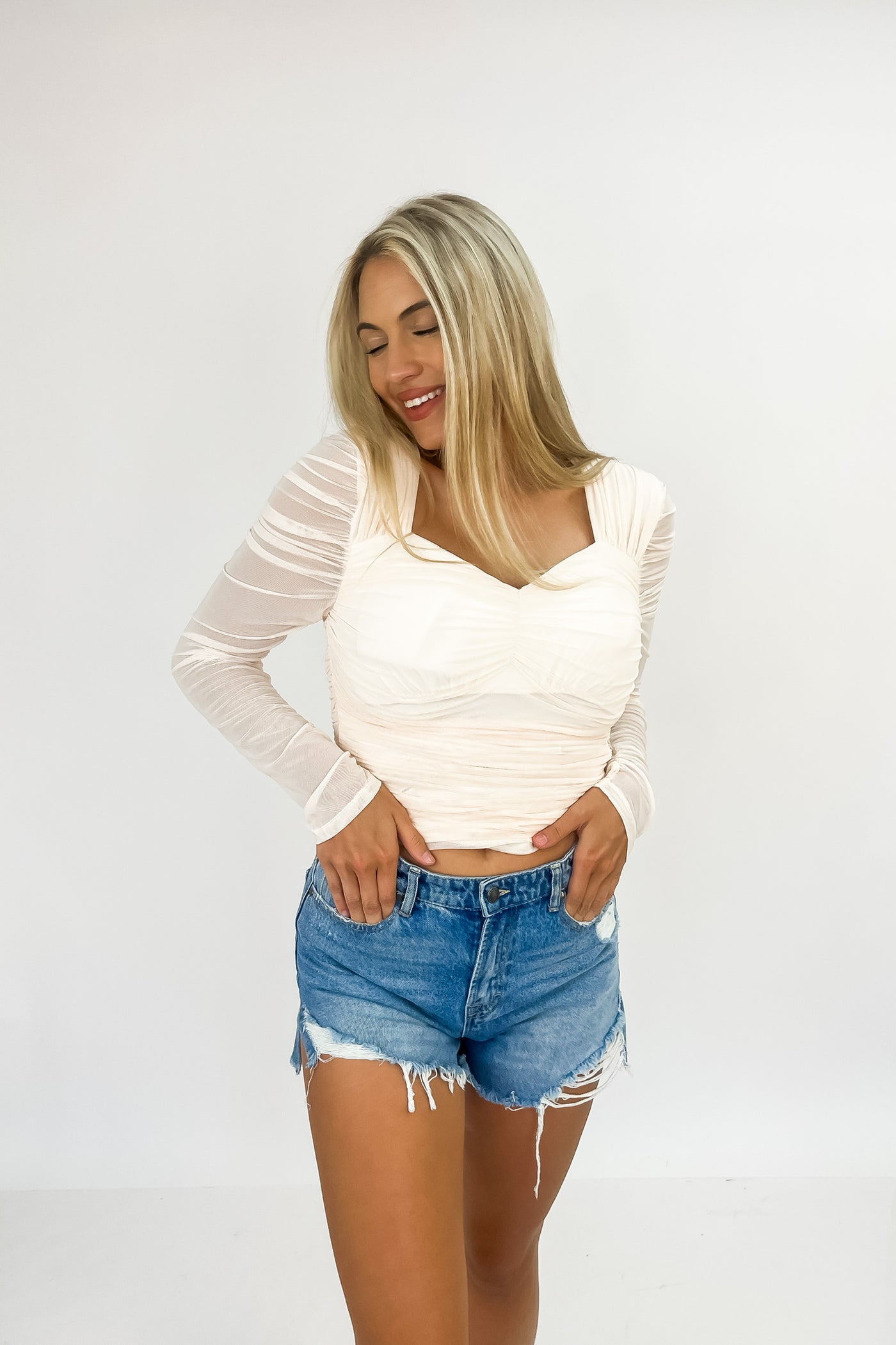Pretty Hurts Ruched Blouse