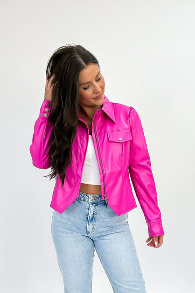 Up On A Tuesday Faux Leather Jacket
