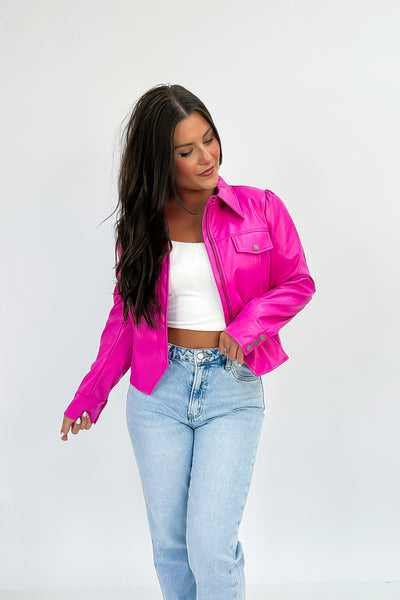Up On A Tuesday Faux Leather Jacket