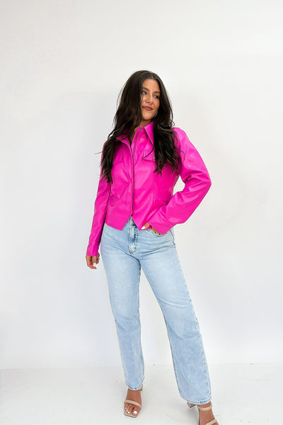 Up On A Tuesday Faux Leather Jacket