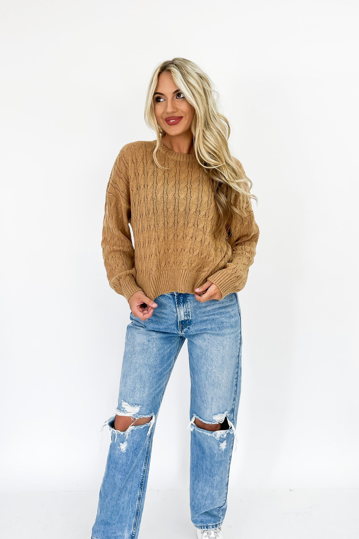 Clean Break Knit Sweater