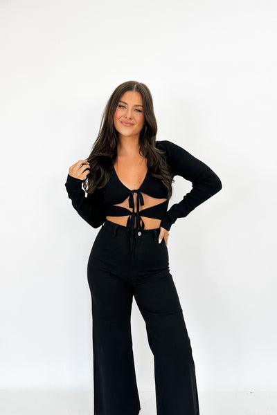 Trendy Endeavor Tie Front Sweater