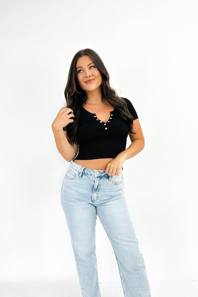 Let's Run Away Cropped Top