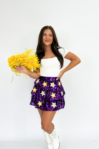 Pre-Game Party Sequin Skirt