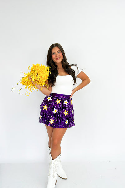 Pre-Game Party Sequin Skirt