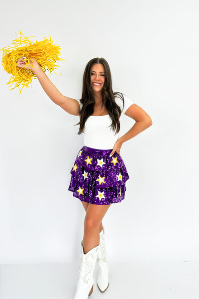 Pre-Game Party Sequin Skirt