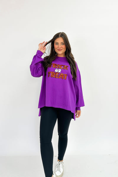 No Tricks All Treats Sequin Top